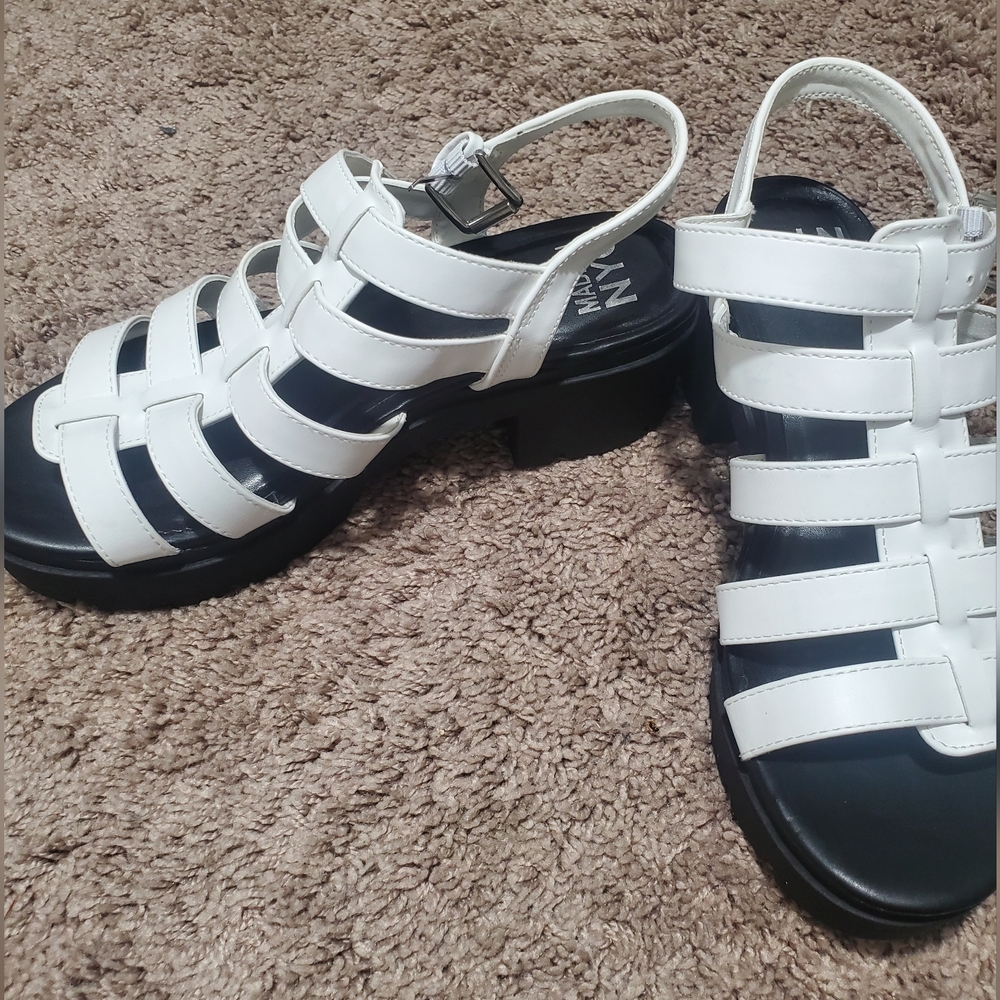 White chunky sandles